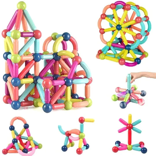 Magnetic Sticks Montessori® + Free Construction Guide